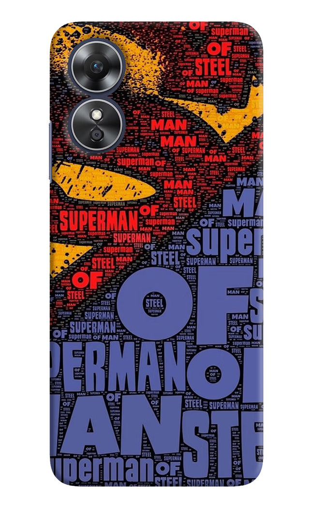 Superman Oppo A17 Hard Case Back Cover by Casekaro