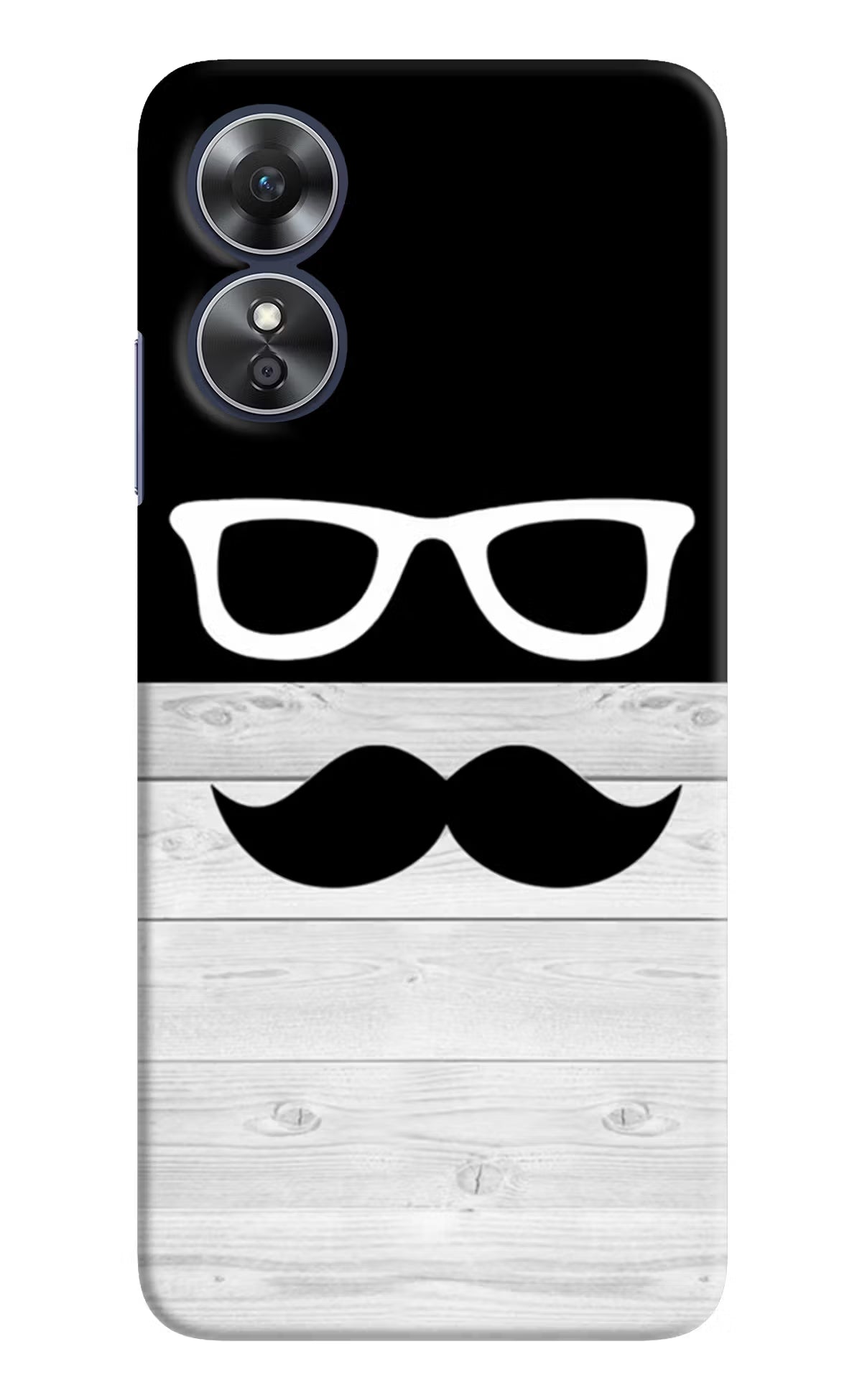 Mustache Oppo A17 Hard Case Back Cover by Casekaro