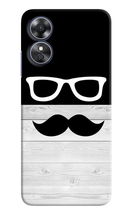 Mustache Oppo A17 Hard Case Back Cover by Casekaro