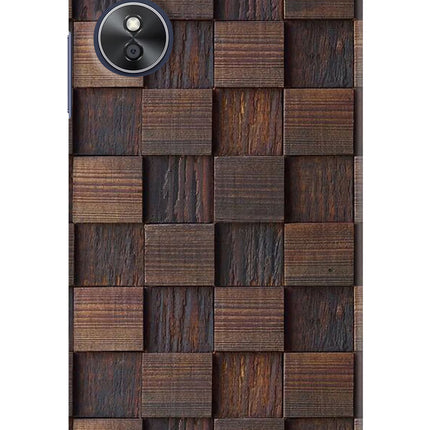 Wooden Cube Design Oppo A17 Hard Case Back Cover by Casekaro