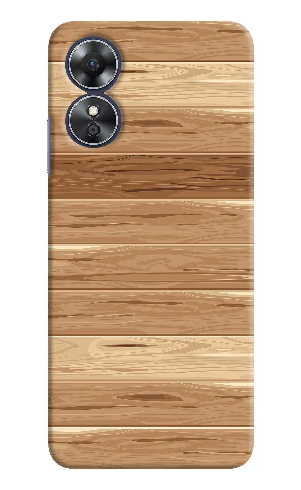 Wooden Vector Oppo A17 Hard Case Back Cover by Casekaro