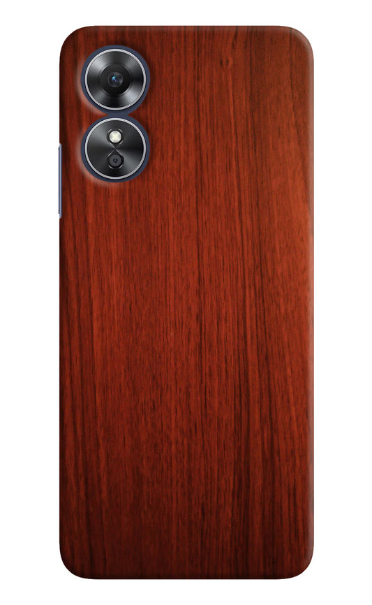 Wooden Plain Pattern Oppo A17 Hard Case Back Cover by Casekaro