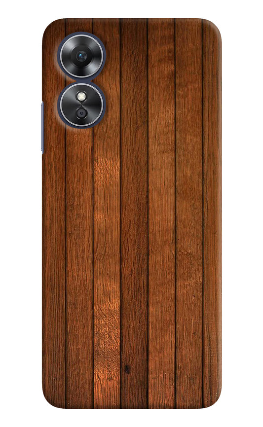 Wooden Artwork Bands Oppo A17 Hard Case Back Cover by Casekaro