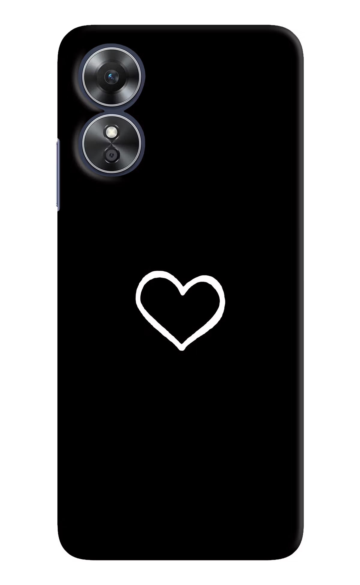 Heart Oppo A17 Hard Case Back Cover by Casekaro