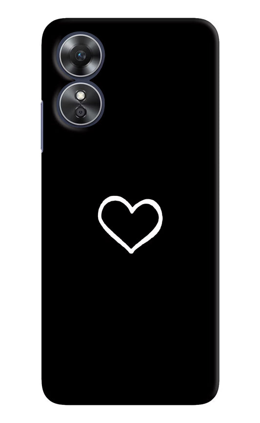 Heart Oppo A17 Hard Case Back Cover by Casekaro