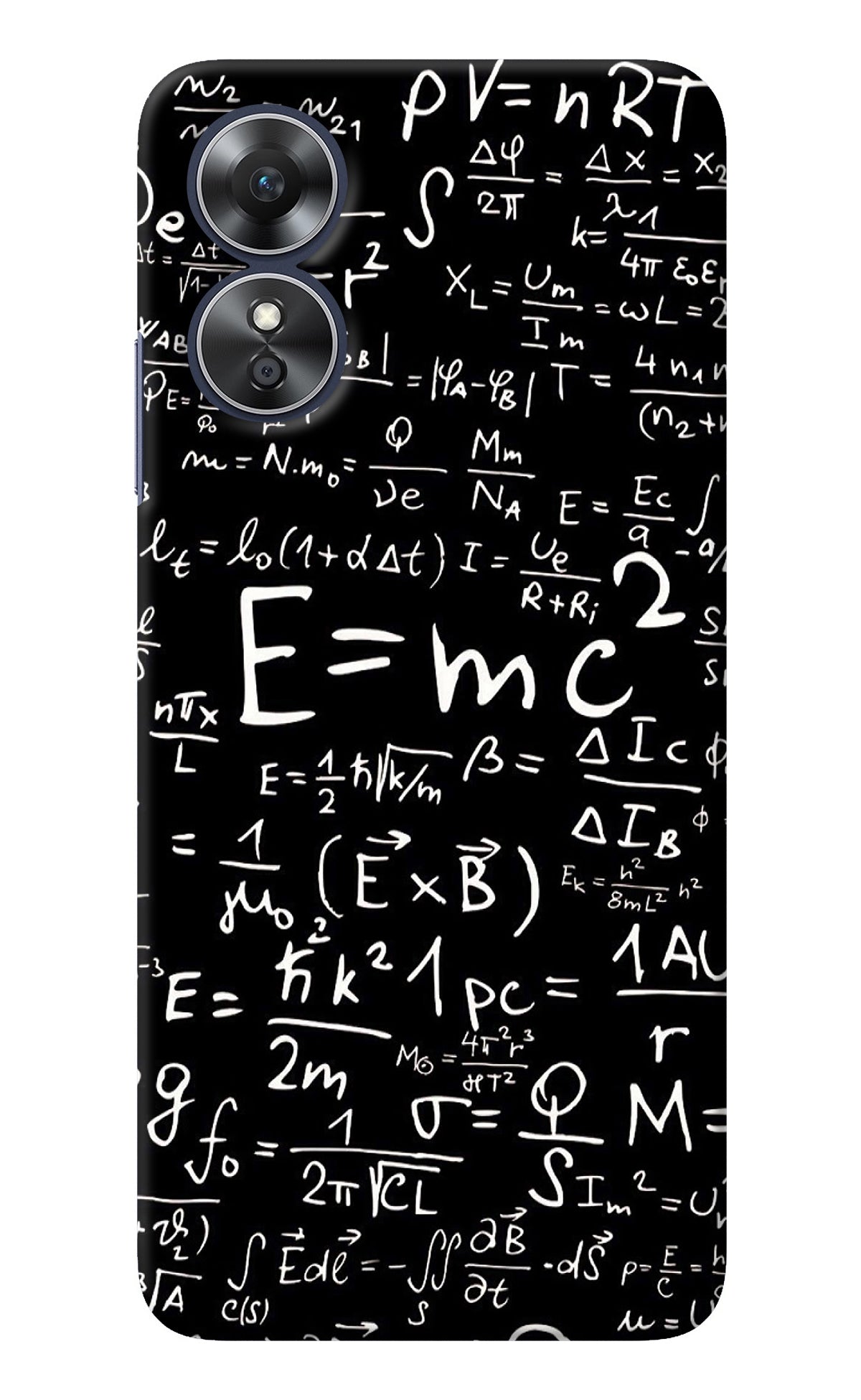 Physics Albert Einstein Formula Oppo A17 Back Cover
