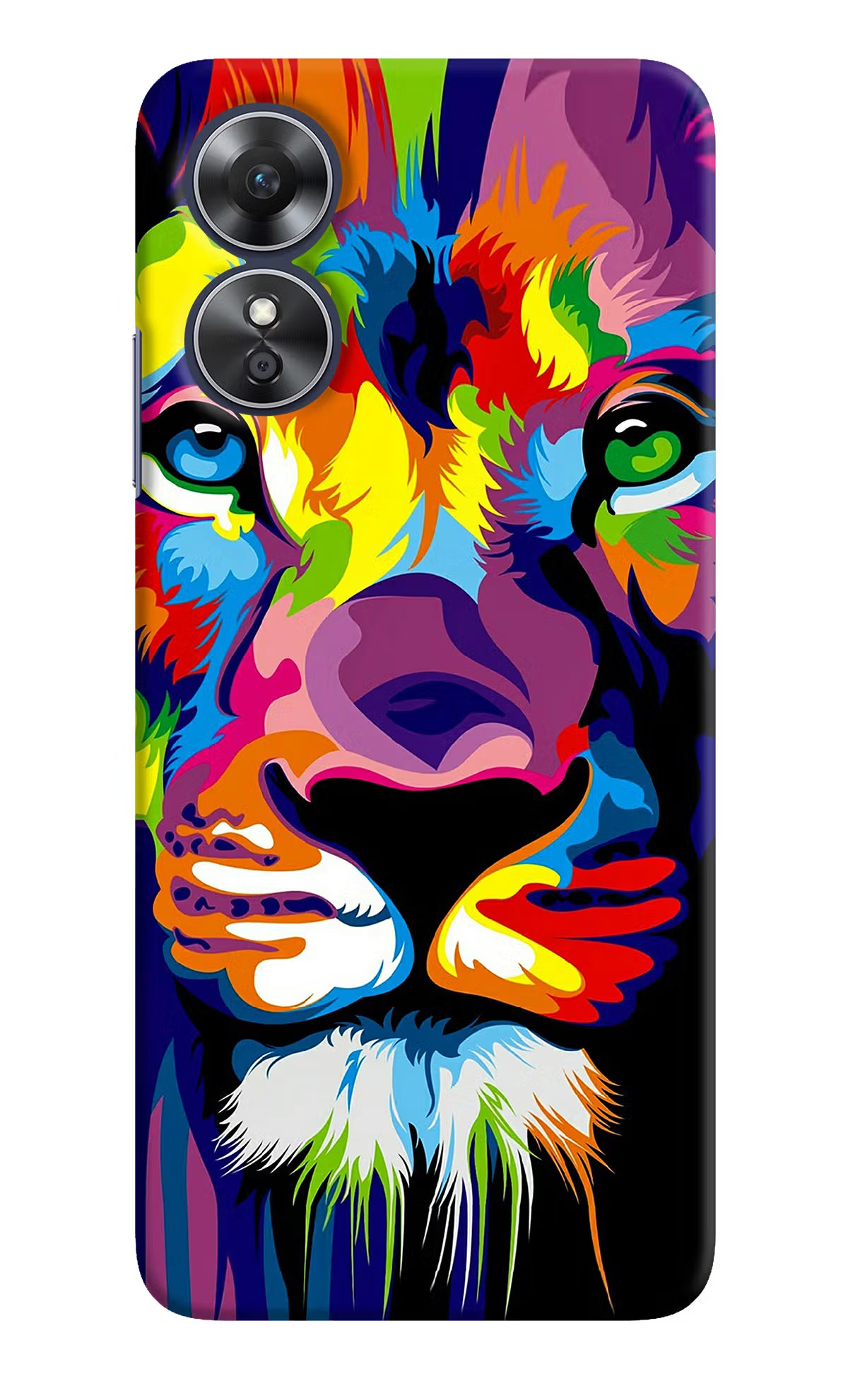 Lion Oppo A17 Hard Case Back Cover by Casekaro