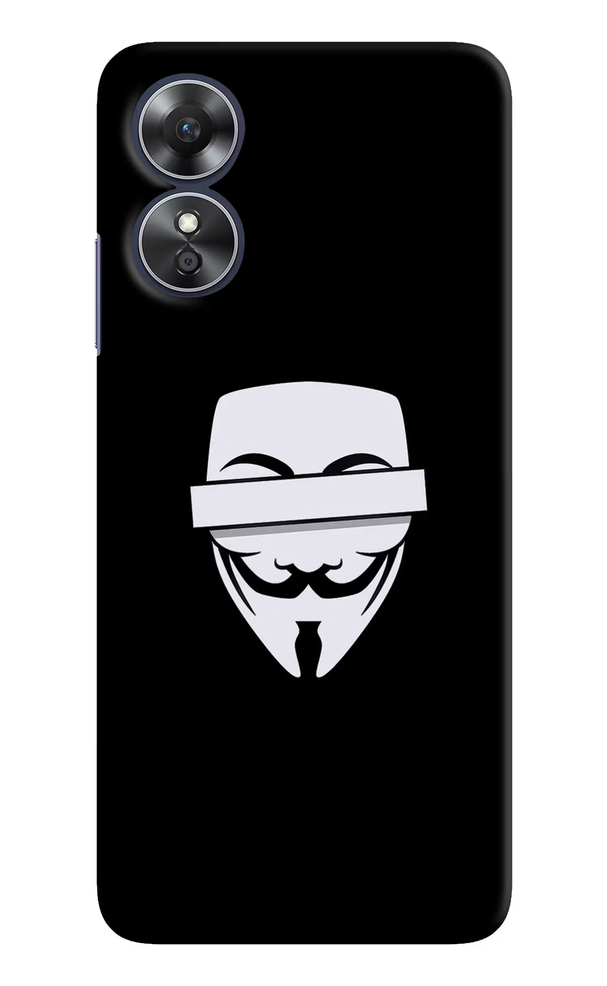 Anonymous Face Oppo A17 Hard Case Back Cover by Casekaro