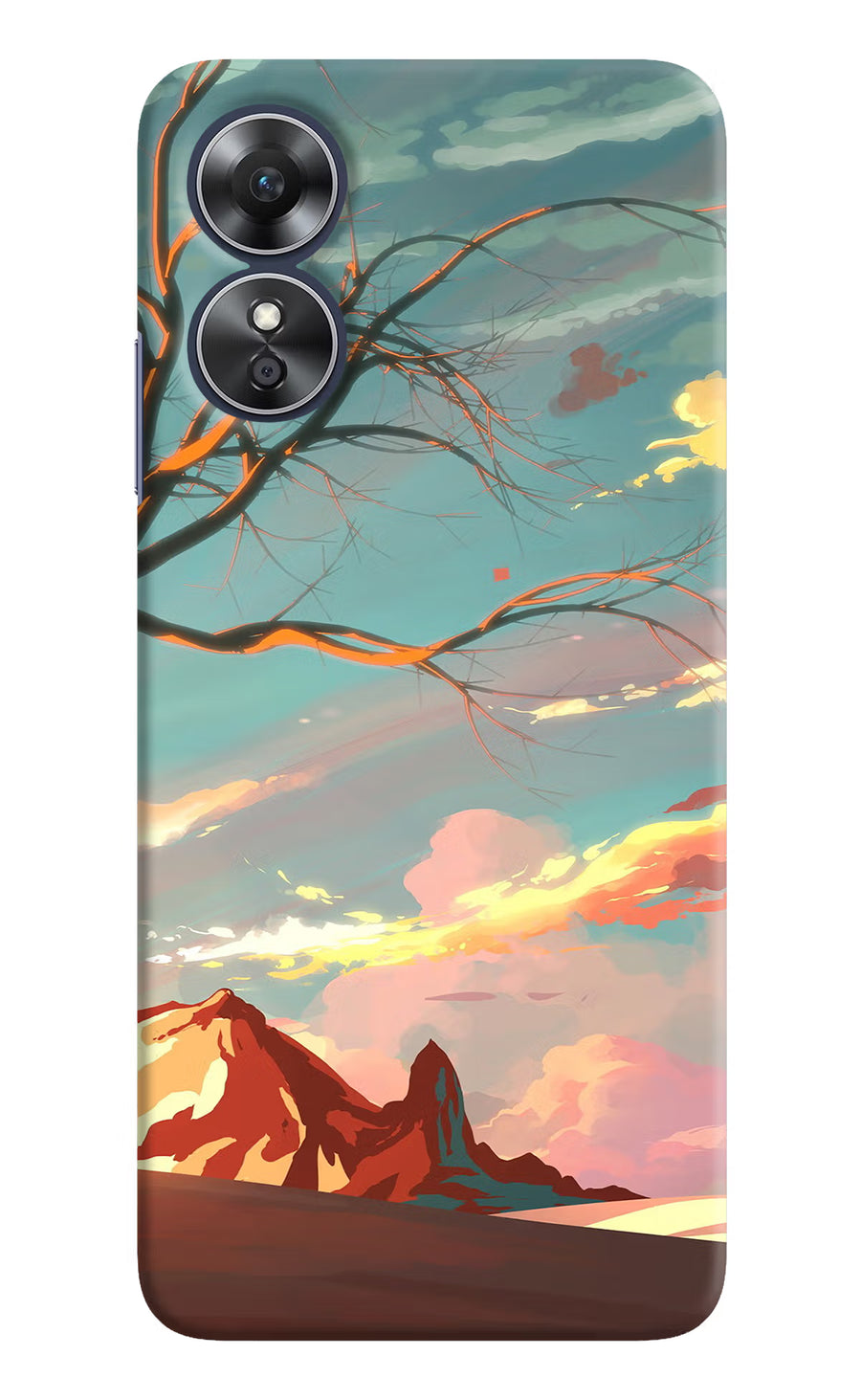Scenery Oppo A17 Back Cover, Hard case