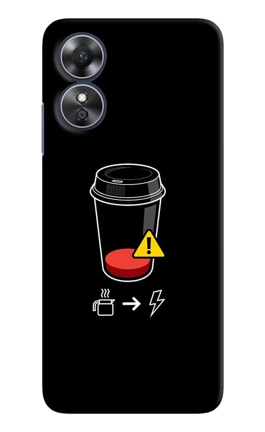 Coffee Oppo A17 Hard Case Back Cover by Casekaro