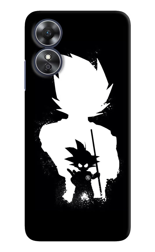 Goku Shadow Oppo A17 Hard Case Back Cover by Casekaro