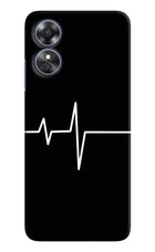 Heart Beats Oppo A17 Hard Case Back Cover by Casekaro