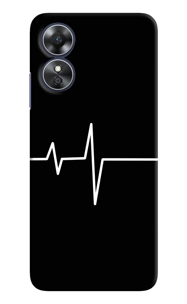 Heart Beats Oppo A17 Hard Case Back Cover by Casekaro