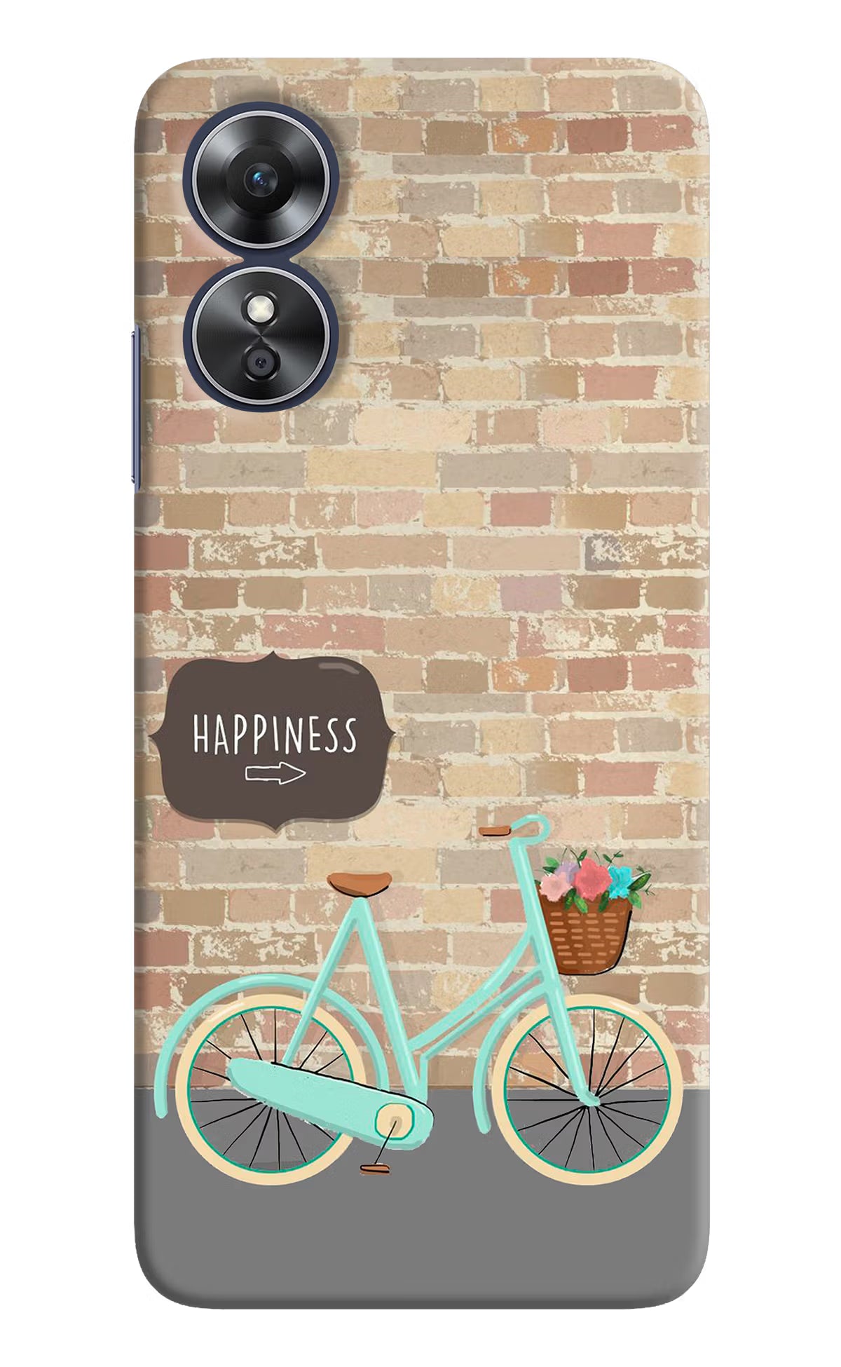 Happiness Artwork Oppo A17 Hard Case Back Cover by Casekaro