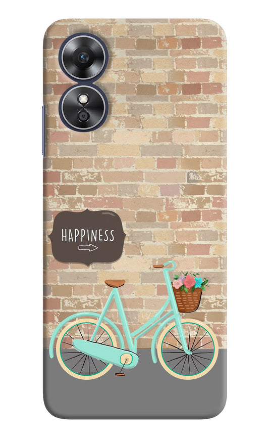 Happiness Artwork Oppo A17 Hard Case Back Cover by Casekaro