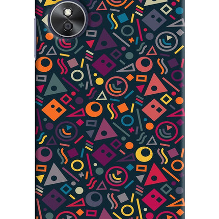Geometric Abstract Oppo A17 Hard Case Back Cover by Casekaro