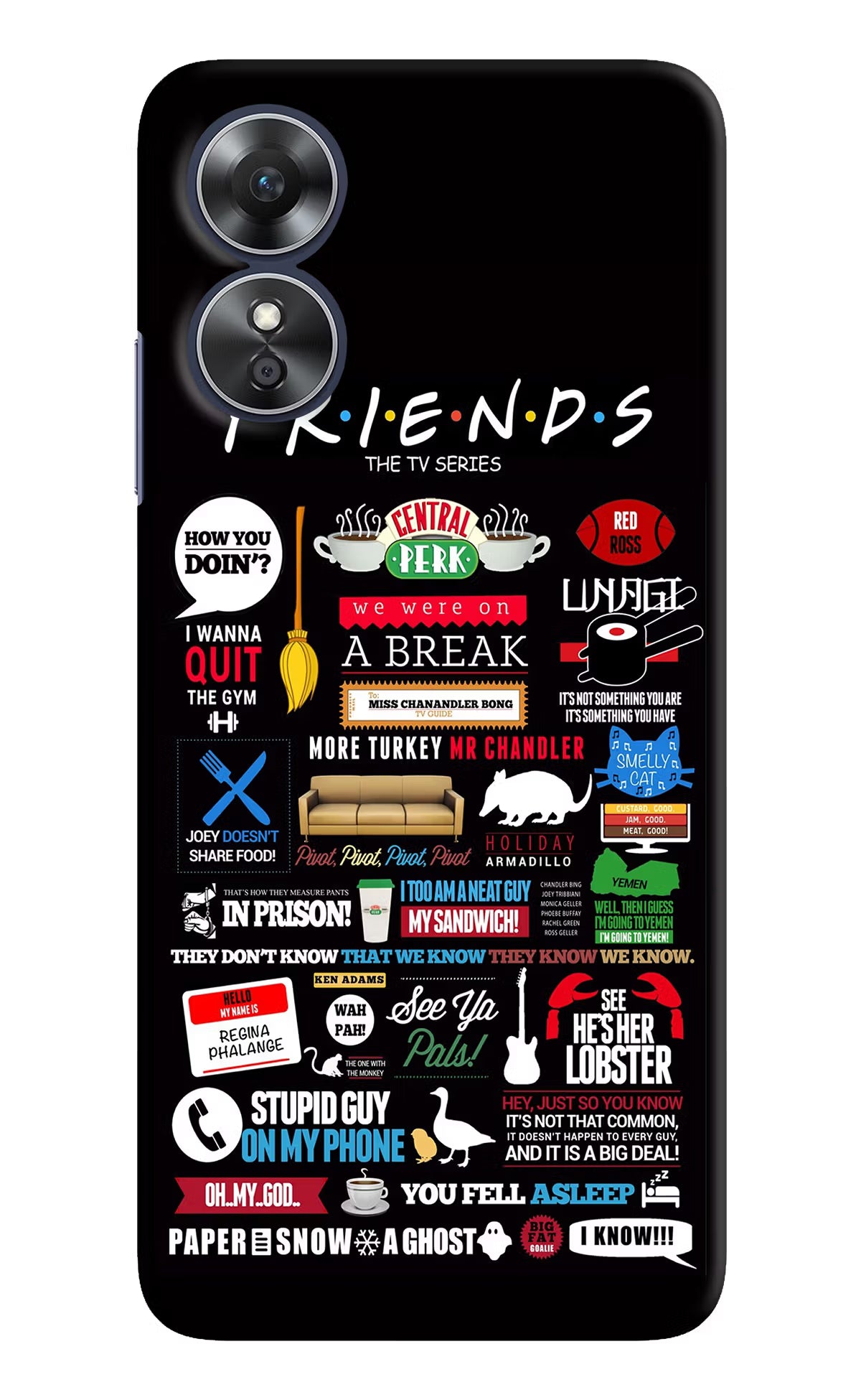 FRIENDS Oppo A17 Hard Case Back Cover by Casekaro