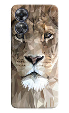 Lion Art Oppo A17 Hard Case Back Cover by Casekaro