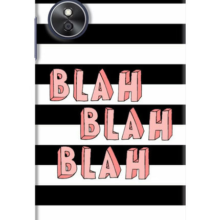 Blah Blah Blah Oppo A17 Hard Case Back Cover by Casekaro