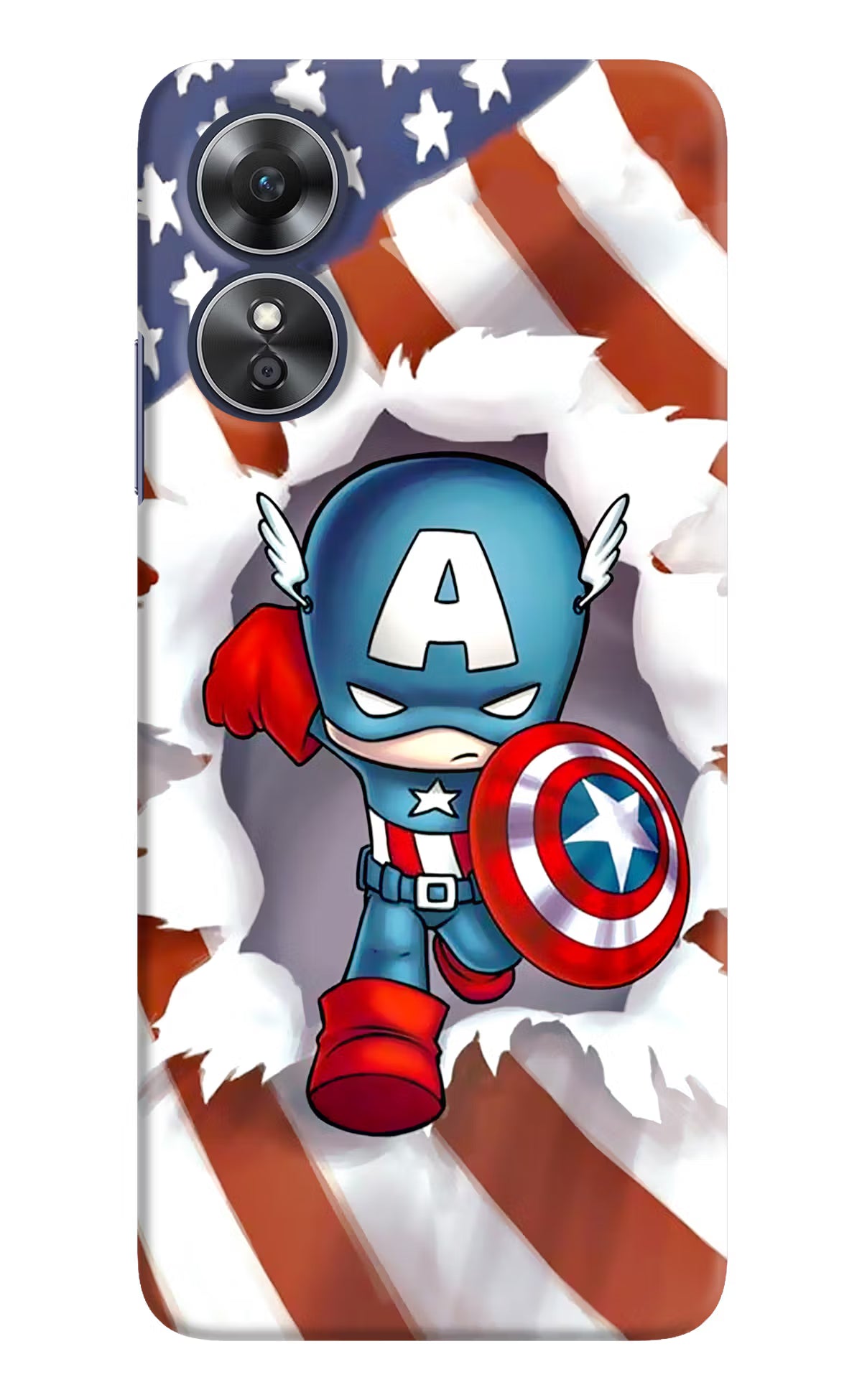 Captain America Oppo A17 Hard Case Back Cover by Casekaro