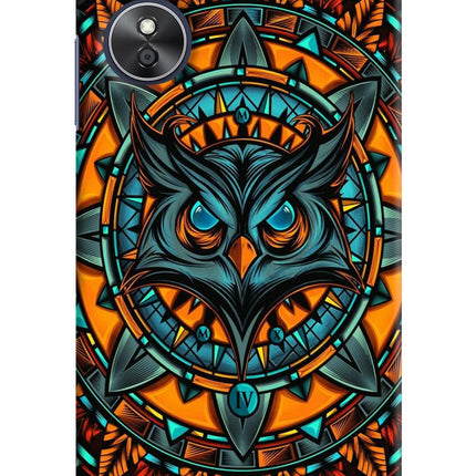 Angry Owl Art Oppo A17 Hard Case Back Cover by Casekaro