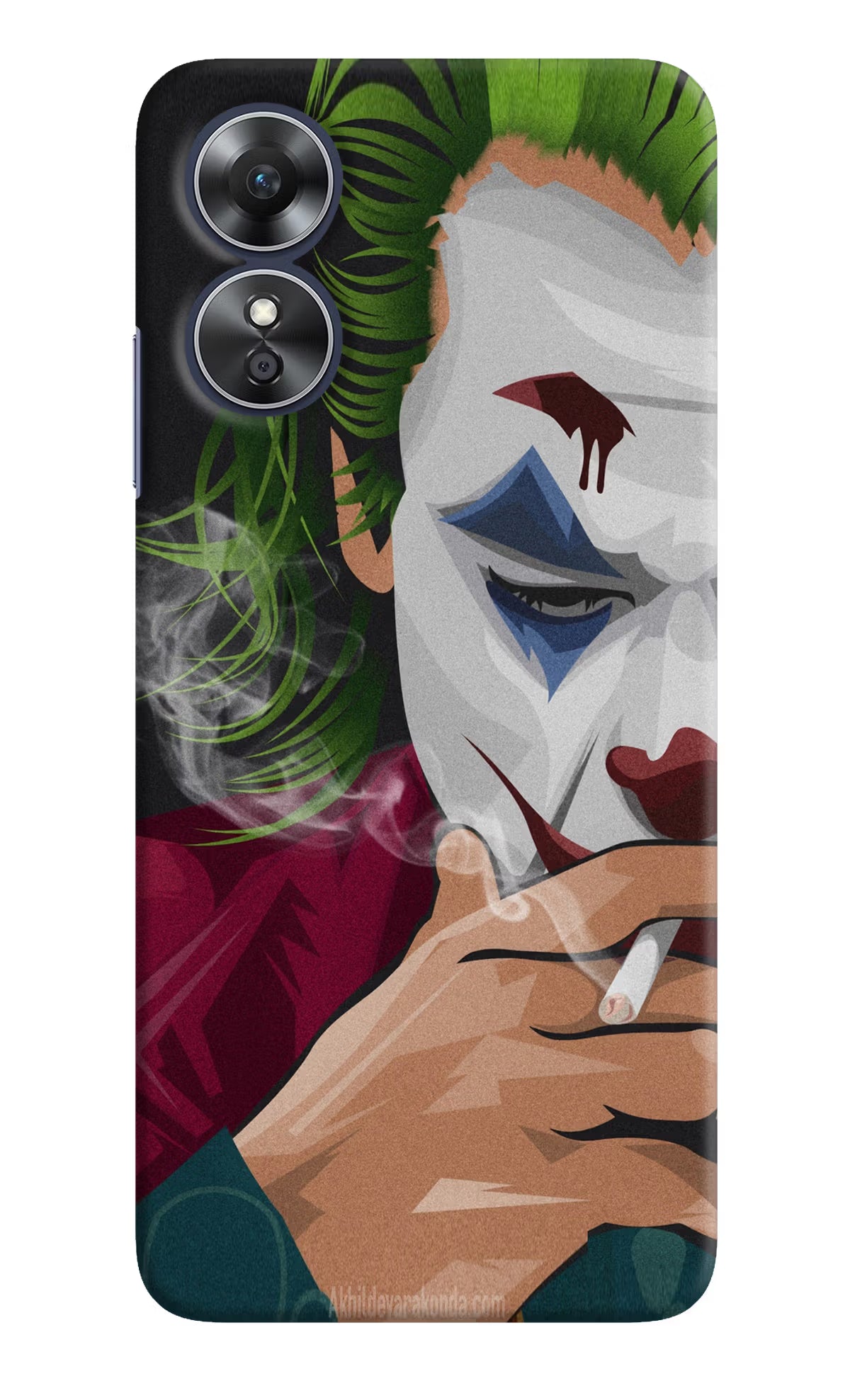 Joker Smoking Oppo A17 Hard Case Back Cover by Casekaro