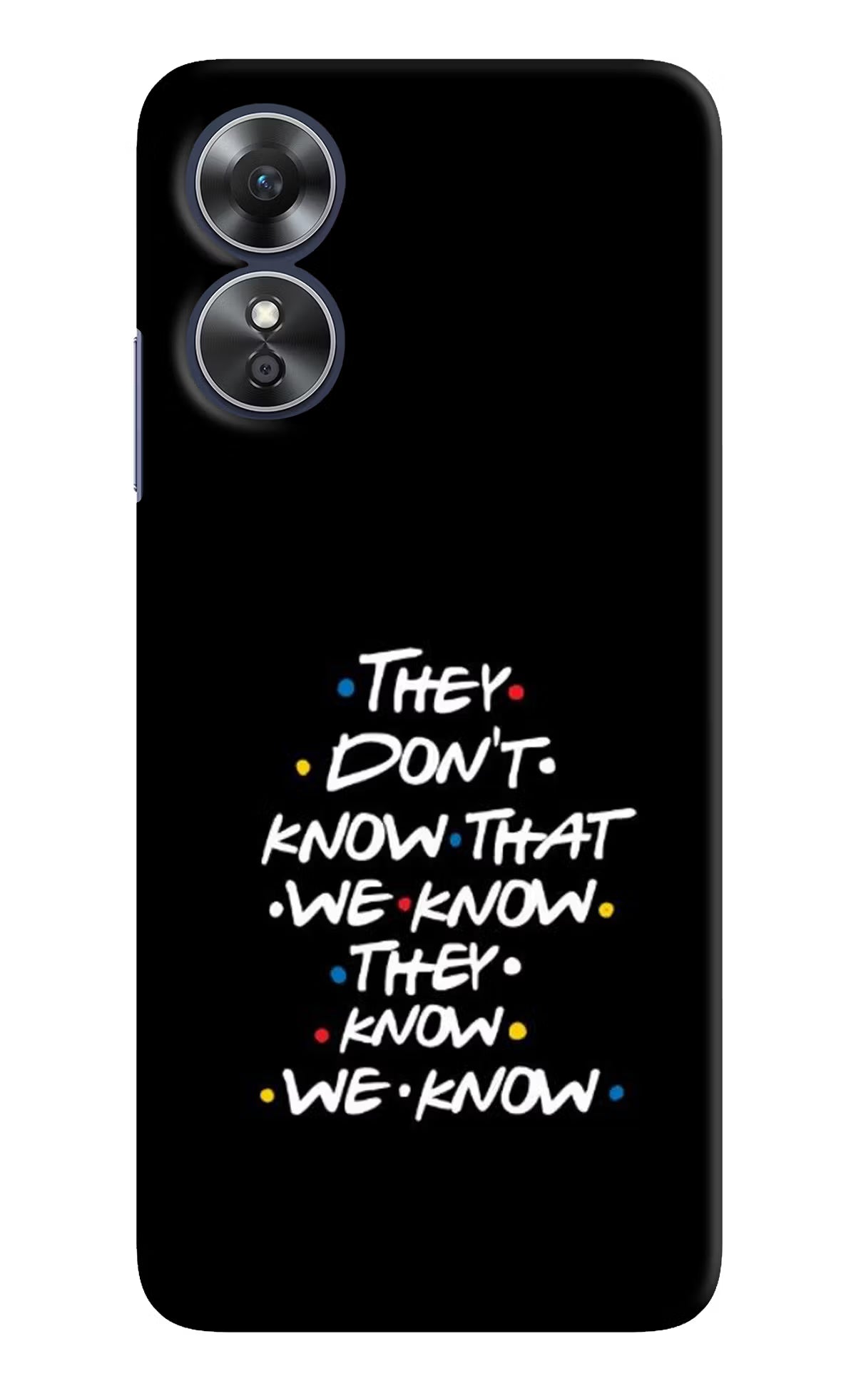 FRIENDS Dialogue Oppo A17 Hard Case Back Cover by Casekaro