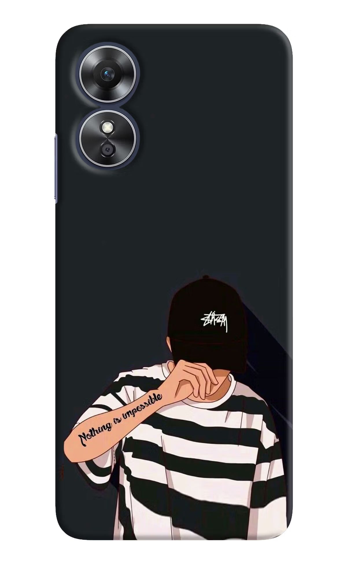 Aesthetic Boy Oppo A17 Hard Case Back Cover by Casekaro