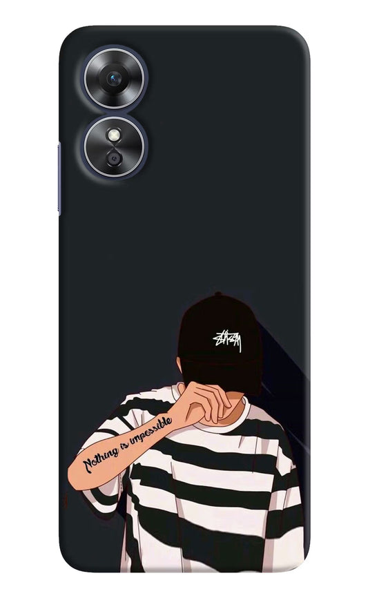 Aesthetic Boy Oppo A17 Hard Case Back Cover by Casekaro