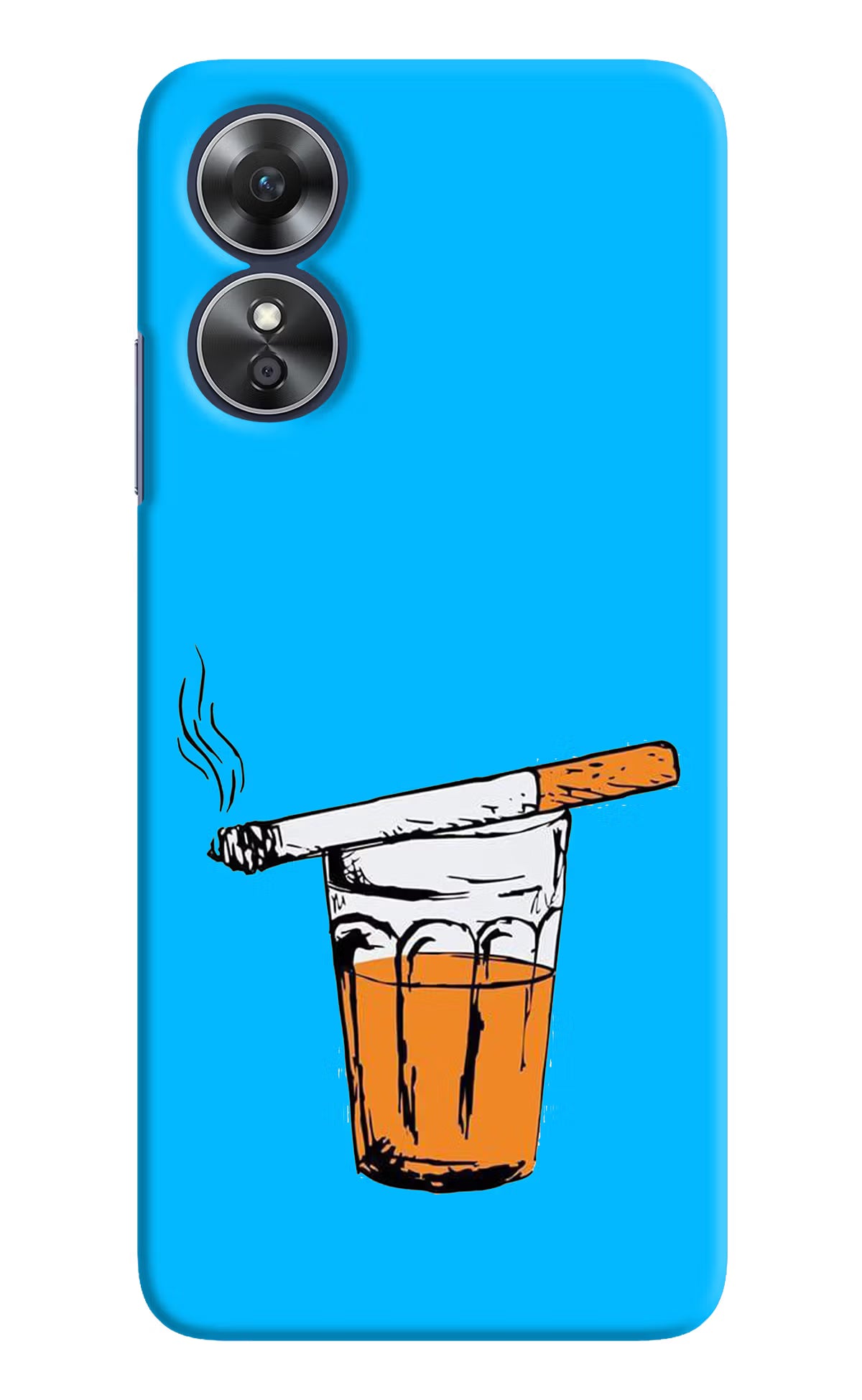 Chai Sutta Oppo A17 Hard Case Back Cover by Casekaro