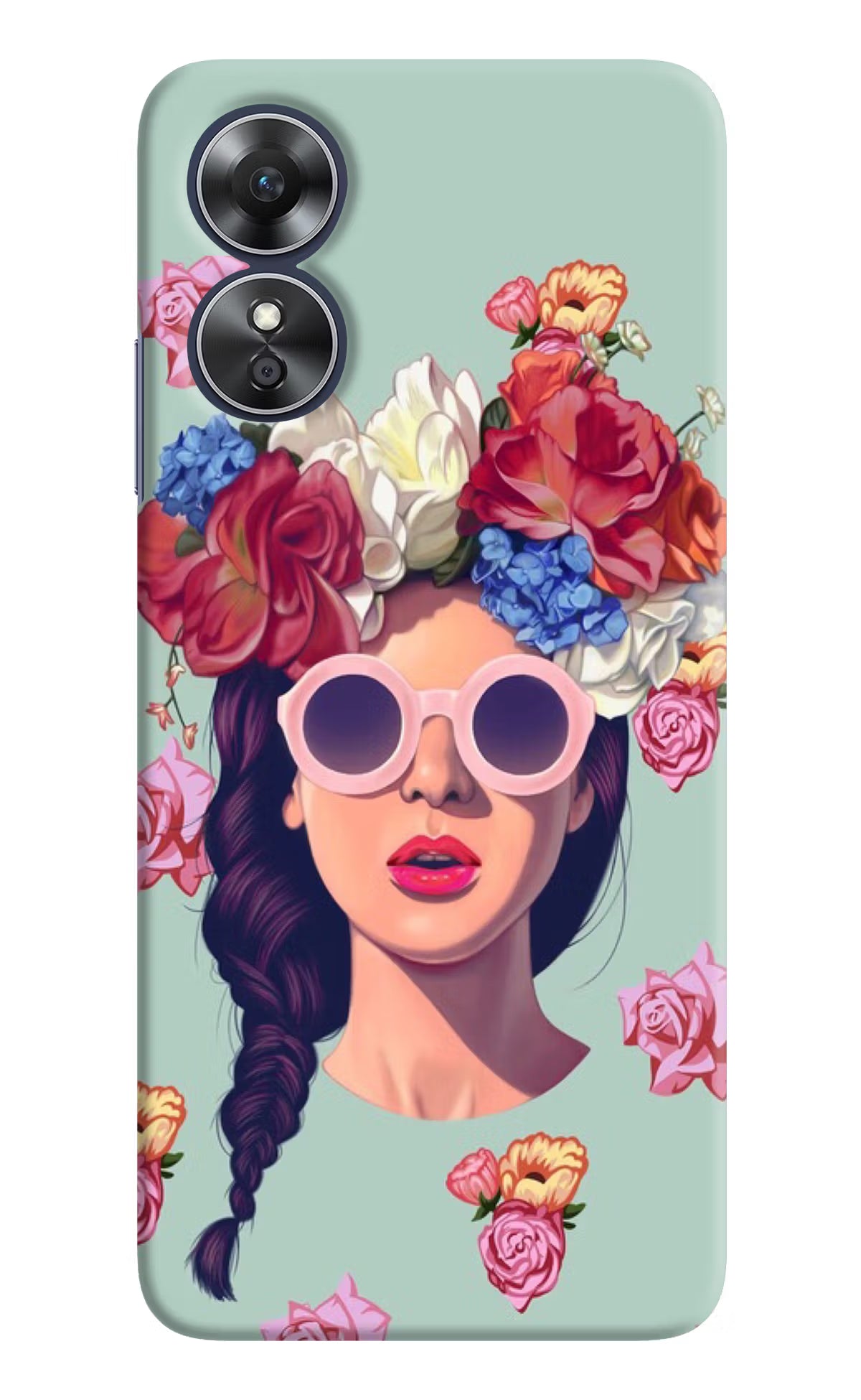 Pretty Girl Oppo A17 Hard Case Back Cover by Casekaro