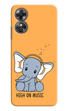 High On Music Oppo A17 Hard Case Back Cover by Casekaro