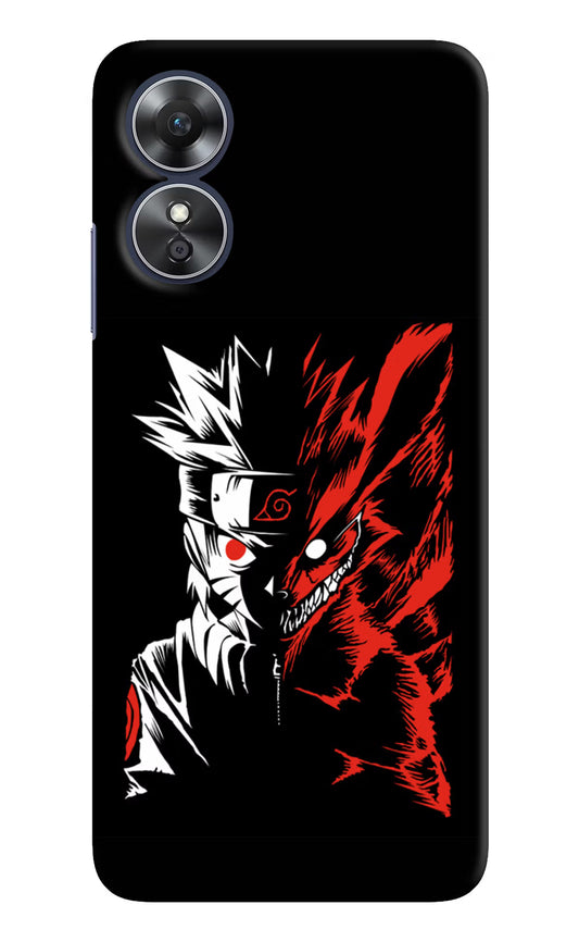 Naruto Two Face Oppo A17 Hard Case Back Cover by Casekaro