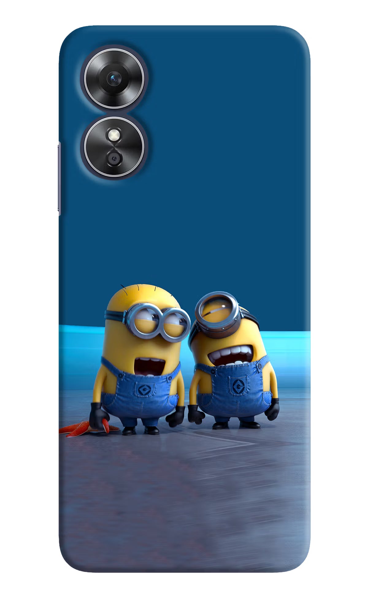 Minion Laughing Oppo A17 Hard Case Back Cover by Casekaro