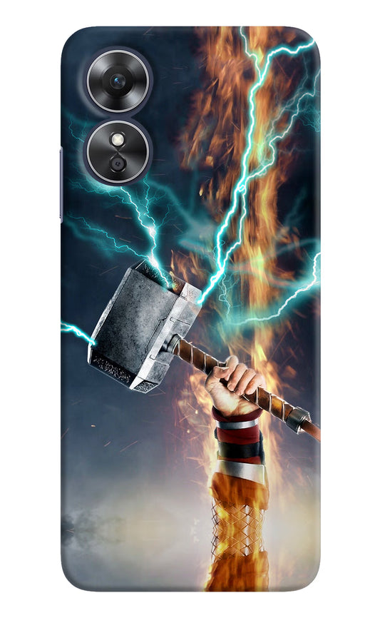 Thor Hammer Mjolnir Oppo A17 Hard Case Back Cover by Casekaro