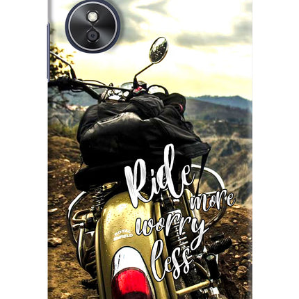 Ride More Worry Less Oppo A17 Hard Case Back Cover by Casekaro