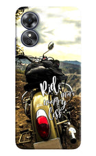 Ride More Worry Less Oppo A17 Hard Case Back Cover by Casekaro