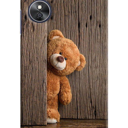 Teddy Wooden Oppo A17 Hard Case Back Cover by Casekaro