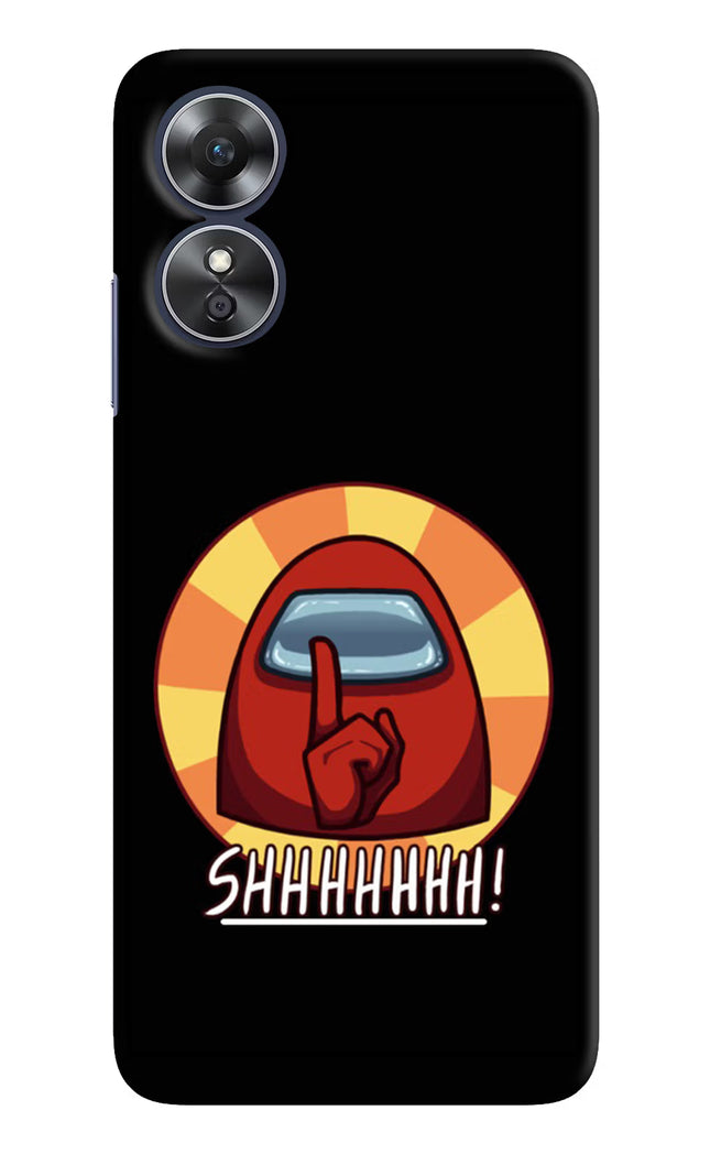 Among Us Shhh! Oppo A17 Hard Case Back Cover by Casekaro