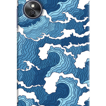 Blue Waves Oppo A17 Hard Case Back Cover by Casekaro