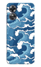 Blue Waves Oppo A17 Hard Case Back Cover by Casekaro
