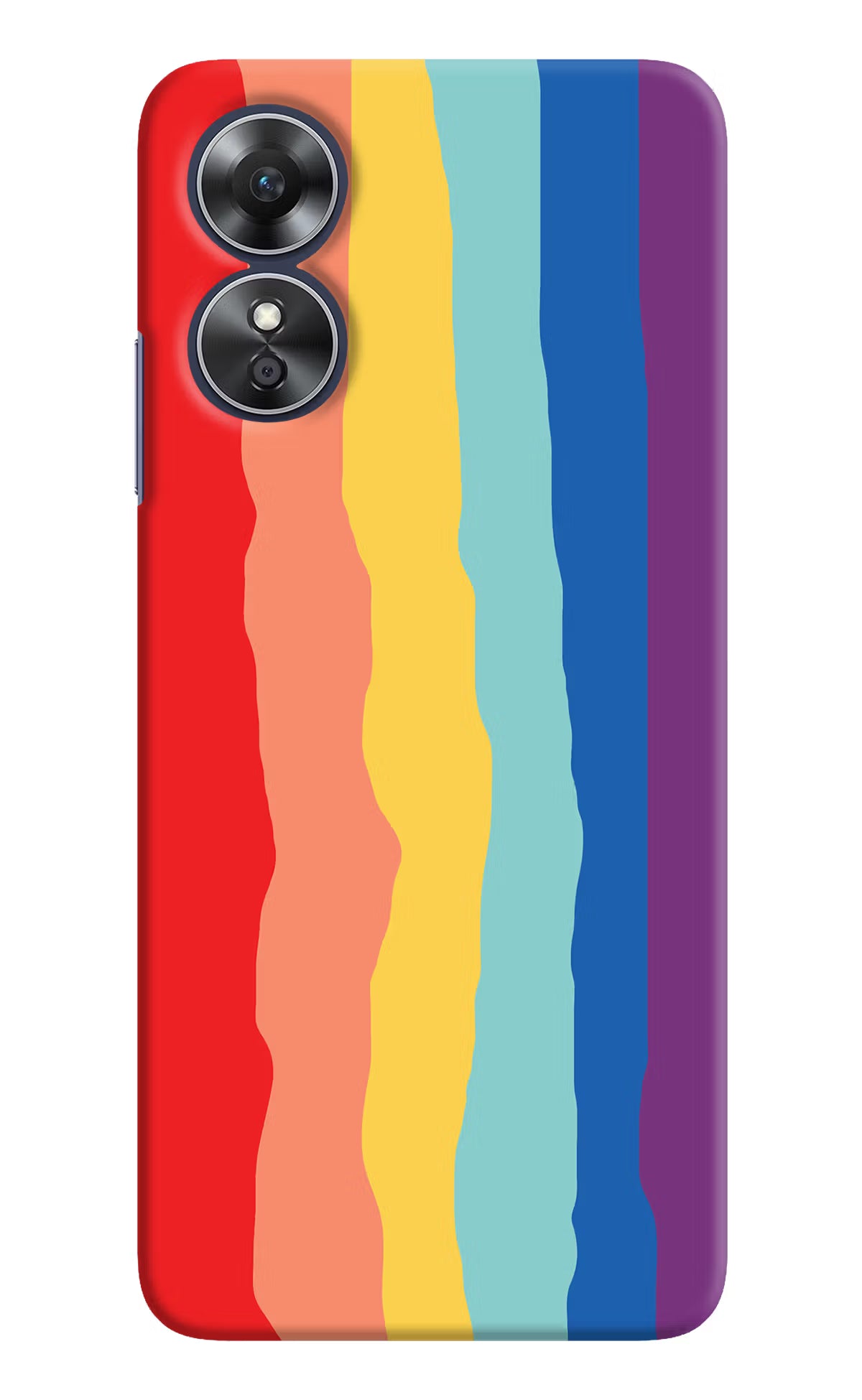 Rainbow Oppo A17 Hard Case Back Cover by Casekaro