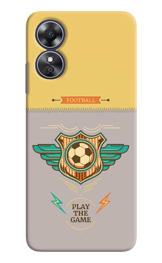 Football Oppo A17 Hard Case Back Cover by Casekaro