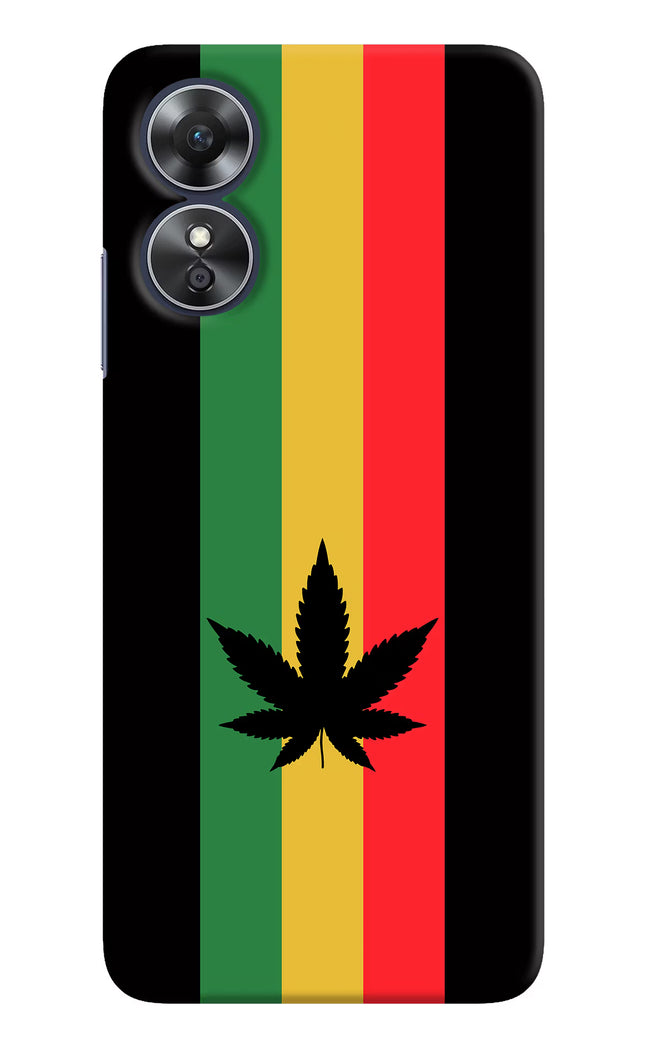 Weed Flag Oppo A17 Hard Case Back Cover by Casekaro