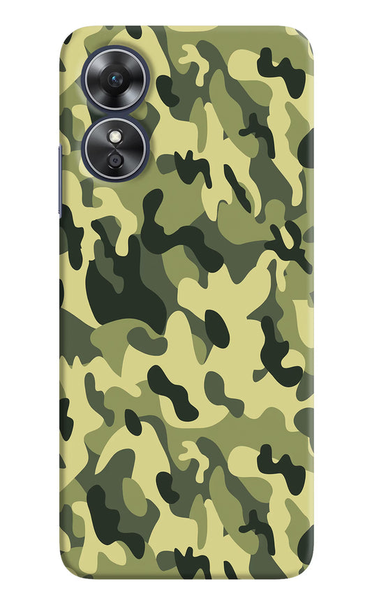 Camouflage Oppo A17 Hard Case Back Cover by Casekaro