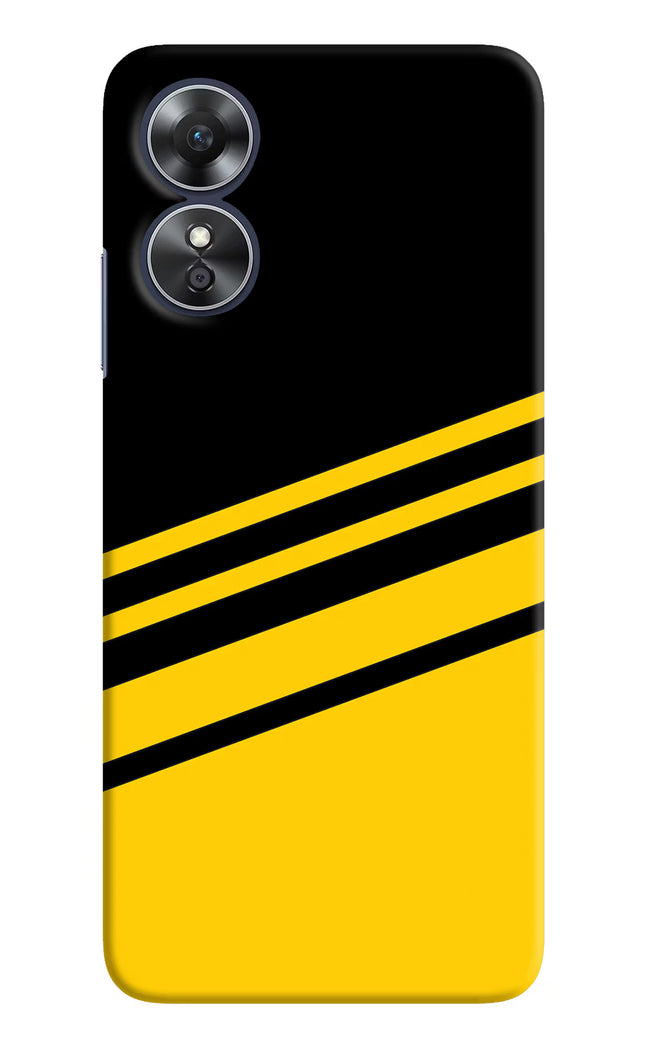Yellow Shades Oppo A17 Hard Case Back Cover by Casekaro