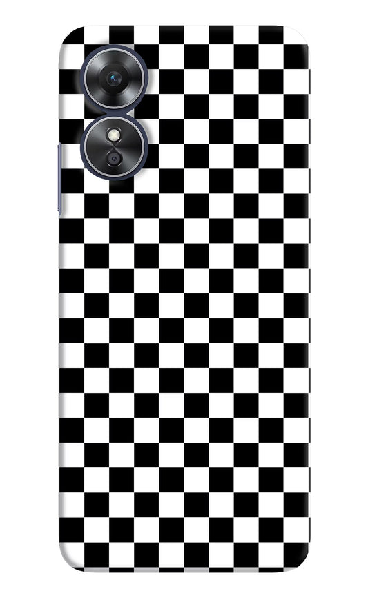 Chess Board Oppo A17 Hard Case Back Cover by Casekaro