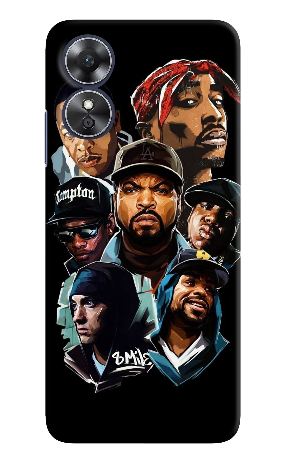 Rappers Oppo A17 Hard Case Back Cover by Casekaro