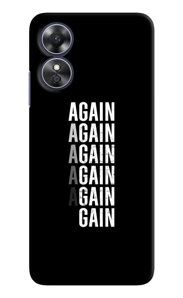 Again Again Gain Oppo A17 Hard Case Back Cover by Casekaro