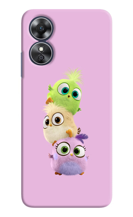 Cute Little Birds Oppo A17 Hard Case Back Cover by Casekaro